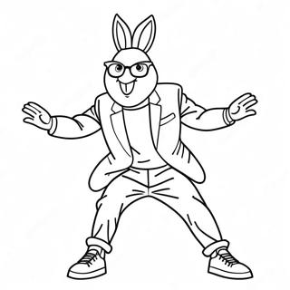 Bad Bunny uppträder på scen färgläggningssida | Bad Bunny målarbild
