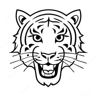 Detroit Tigers Logotyp Färgläggningssida | Detroit Tigers målarbild