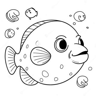Blobfisk färgläggningssida | Blobfisk målarbild