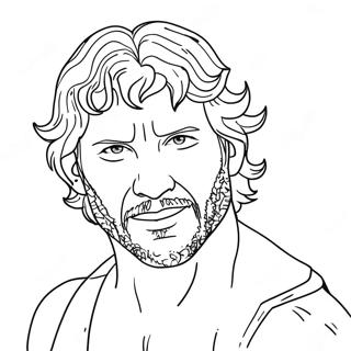 Kenny Omega i Aktion Färgläggningssida | AEW målarbild