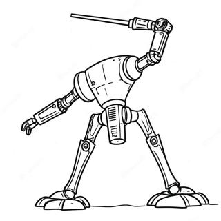 Stridsdroid i Aktion Färgläggningssida | Stjärnornas Krig Stridsdroid målarbild