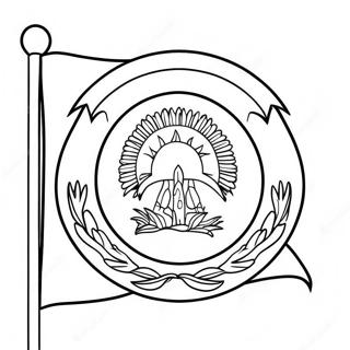 South Dakota statsflagga färgläggningssida | Syddakota målarbild