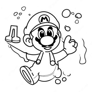 Cool Is Mario äventyr färgläggningssida | Is Mario målarbild