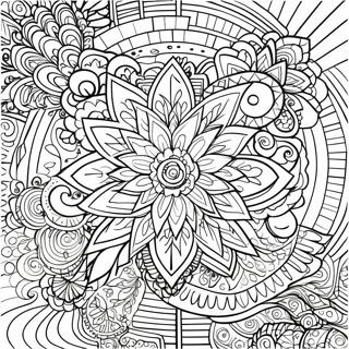 Fin linje mandala färgläggningssida | Fin Linje målarbild