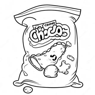 Hot Cheetos Färgläggningssida | Hot Cheetos Clipart målarbild