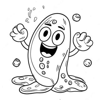 Kryddig Hot Cheetos Tecknad Karaktär Färgläggningssida | Hot Cheetos Clipart målarbild