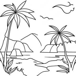 Paradislanskap Målarbild | Paradiset målarbild