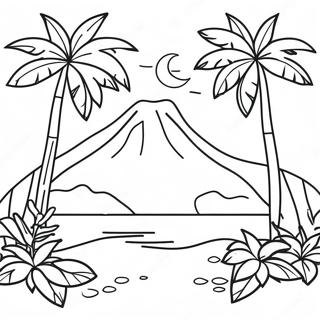 Tropiskt Paradis Målarbild | Paradiset målarbild