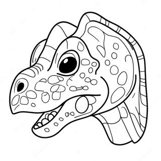 Färgglad Dinosaurie Mask Färgläggningssida | Dinosaurie Mask målarbild