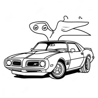 Trans Am Klassisk Bil Färgläggningssida | Trans Am målarbild
