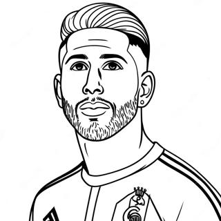 Sergio Ramos Målarbok | Sergio Ramos målarbild