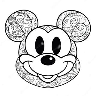 Mickey Mouse Tatuering Målarbok | Disney Tatuering målarbild