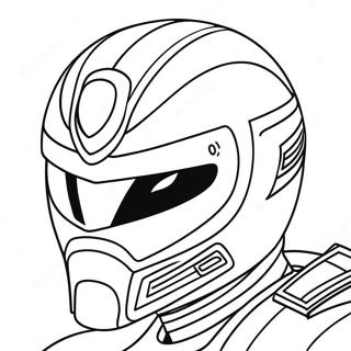 Rosa Power Ranger med Hjälm Målarbok | Rosa Power Ranger målarbild