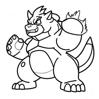Incineroar Färgläggningssida av Eldtyp | Incineroar målarbild