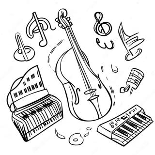 Musikinstrument Målarbild | Ljud målarbild