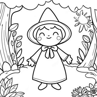 Strega Nona Magisk Trädgård Målarbild | Strega Nona målarbild