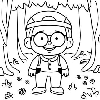 Waldo i en Färgglad Skog Målarbild | Var är Waldo målarbild