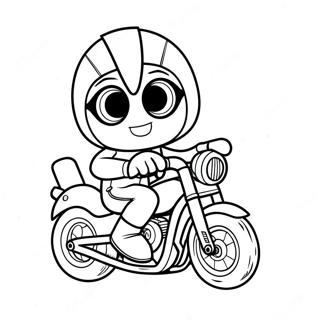 Ricky Zoom på Sin Motorcykel Målarbild | Ricky Zoom målarbild