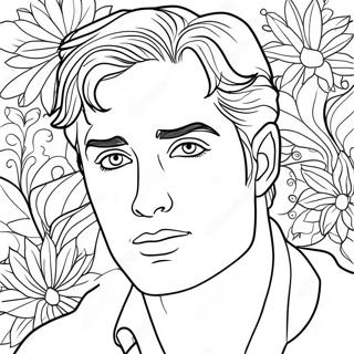Edward Cullen färgläggningssida | Edward Cullen målarbild