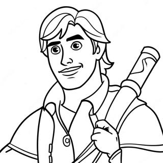 Flynn Rider äventyr färgläggningssida | Flynn Rider målarbild