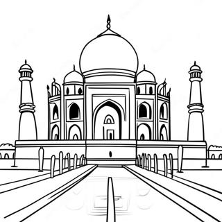 Taj Mahal Detaljerad Målarbild | Taj Mahal målarbild