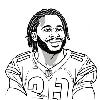 Dalvin Cook färgläggningssida | Dalvin Cook målarbild