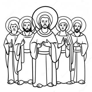 Vacker Apostlarnas Bekännelse Illustration Målarbild | Apostoliska bekännelsen målarbild