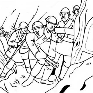 Gravstridskrig WW1 Målarbilder