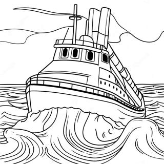 Edmund Fitzgerald sjunkande scen färgläggningssida | Edmund Fitzgerald målarbild
