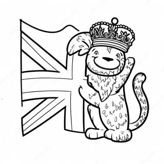 Storbritanniens flagga färgläggningssida | Storbritanniens flagga målarbild