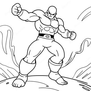 Jiren i Stridsställning Målarbild | Jiren målarbild