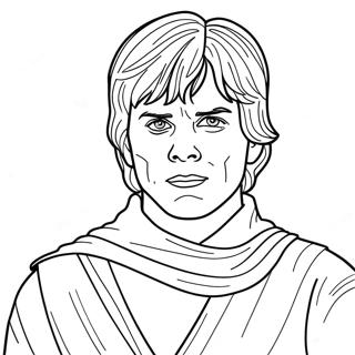 Luke Skywalker Färgläggningssida | Luke målarbild