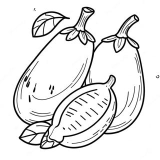 Färgläggningssida med aubergine | Aubergine målarbild