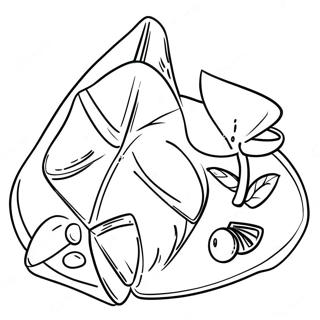 Färgläggningssida med Hamantaschen | Hamantaschen målarbild