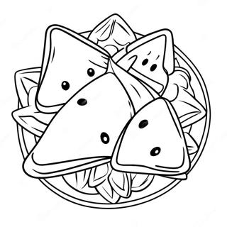 Läcker färgläggningssida med Hamantaschen-fyllning | Hamantaschen målarbild