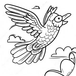 Peso Pluma Flyger i Himlen Färgläggningssida | Peso Pluma målarbild