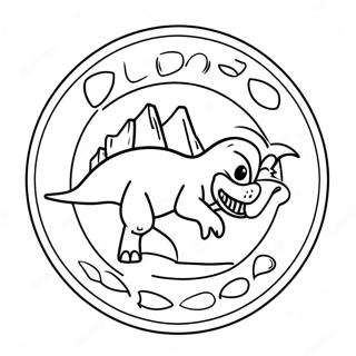 Dinoco Logotyp Färgläggningssida | Dinoco målarbild
