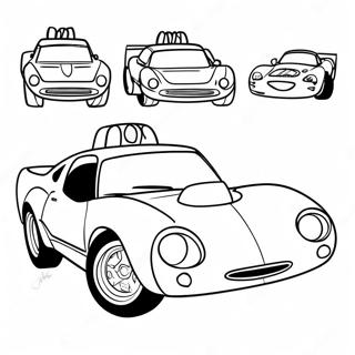 Dinoco Bil Racing Färgläggningssida | Dinoco målarbild