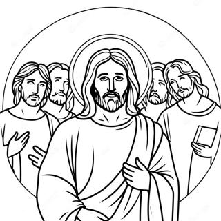 Lugn Jesus med lärjungar färgläggningssida | Jesus lugnar stormen målarbild