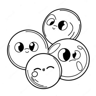 Countryballs färgläggningssida | Landsbollar målarbild