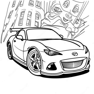 Mazda Sportbil Målarbok | Mazda målarbild