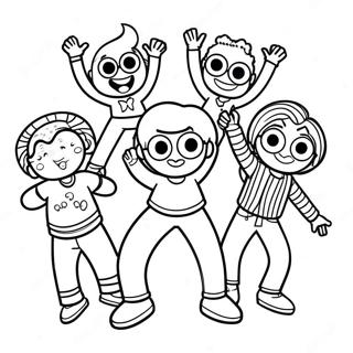 Doodlebops Dansfest Målarbok | Doodlebops målarbild