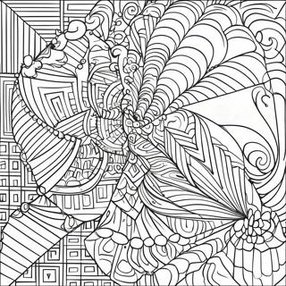 3D Geometrisk Illusion Målarbok | Illusion målarbild