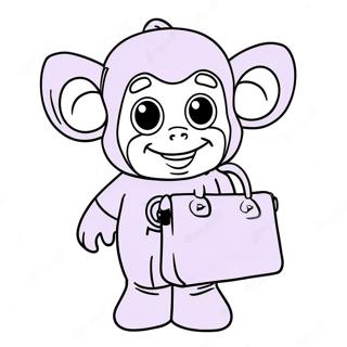 Tinky Winky med Sin Lila Väska Målarbild | Teletubbies målarbild