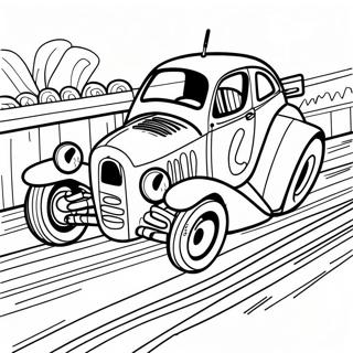 Färgläggningssida för grusbaneracingbil | Grusbaneracing målarbild