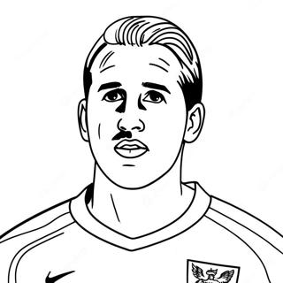 Harry Kane färgläggningssida | Harry Kane målarbild