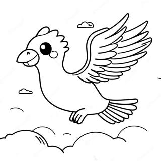Articuno flyger på himlen målarbild | Articuno målarbild