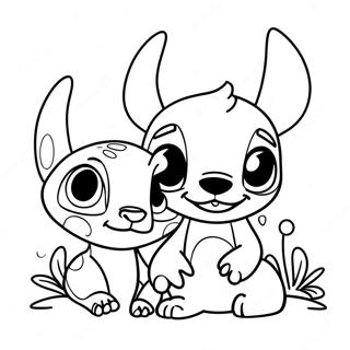 Lilo och Stitch målarbild | Lilo och Stitch målarbild