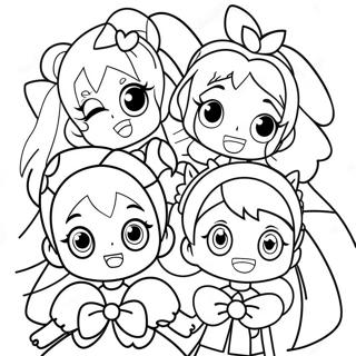 Glitter Force Team Målarbild | Glitterkraft målarbild