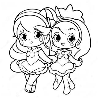 Glittrande Glitter Force Hjältar Målarbild | Glitterkraft målarbild
